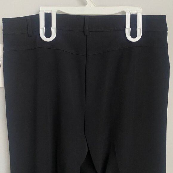 Mode de Vie Dress Navy Stretch Dress Pants Trouser Front Zipper Pockets Sz 14 - Picture 5 of 7